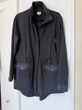 CAbi Black Utility Jacket with Drawstring Waist